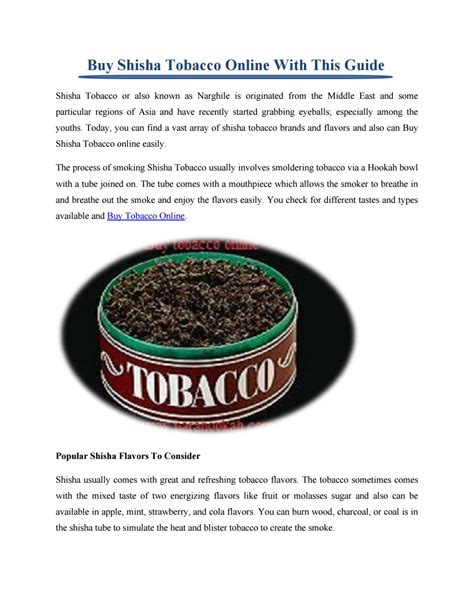 buy shisha tobacco online.